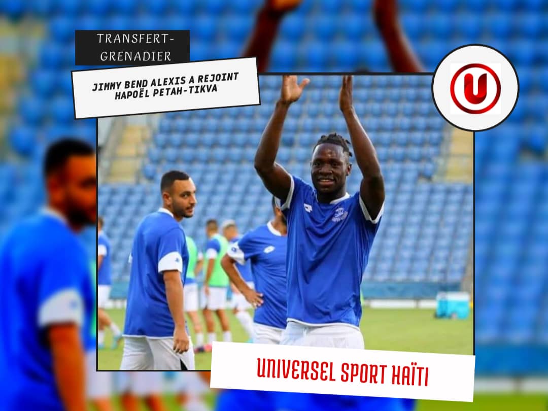 Djimy-Bend Alexis, joueur haïtien, évoluant à Hapoël Petah-Tikva, en 2022.